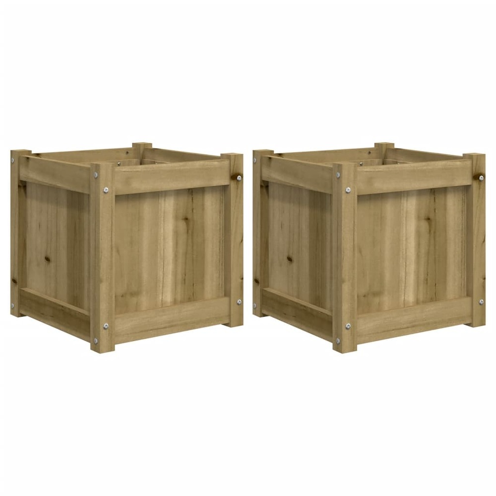 Jardinières 2 pcs bois de pin imprégné
