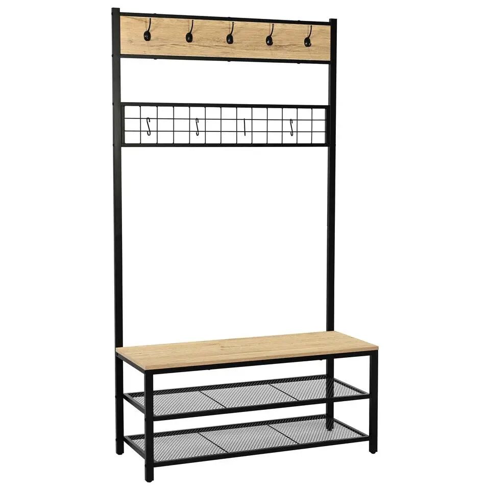 Halkast Alizee - 100x40x180cm - eikdecor/zwart