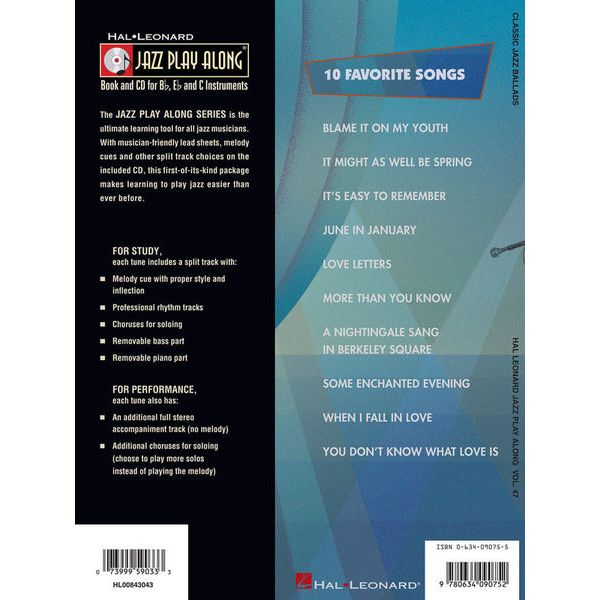 Hal Leonard Jazz Play-Along Classic Jazz