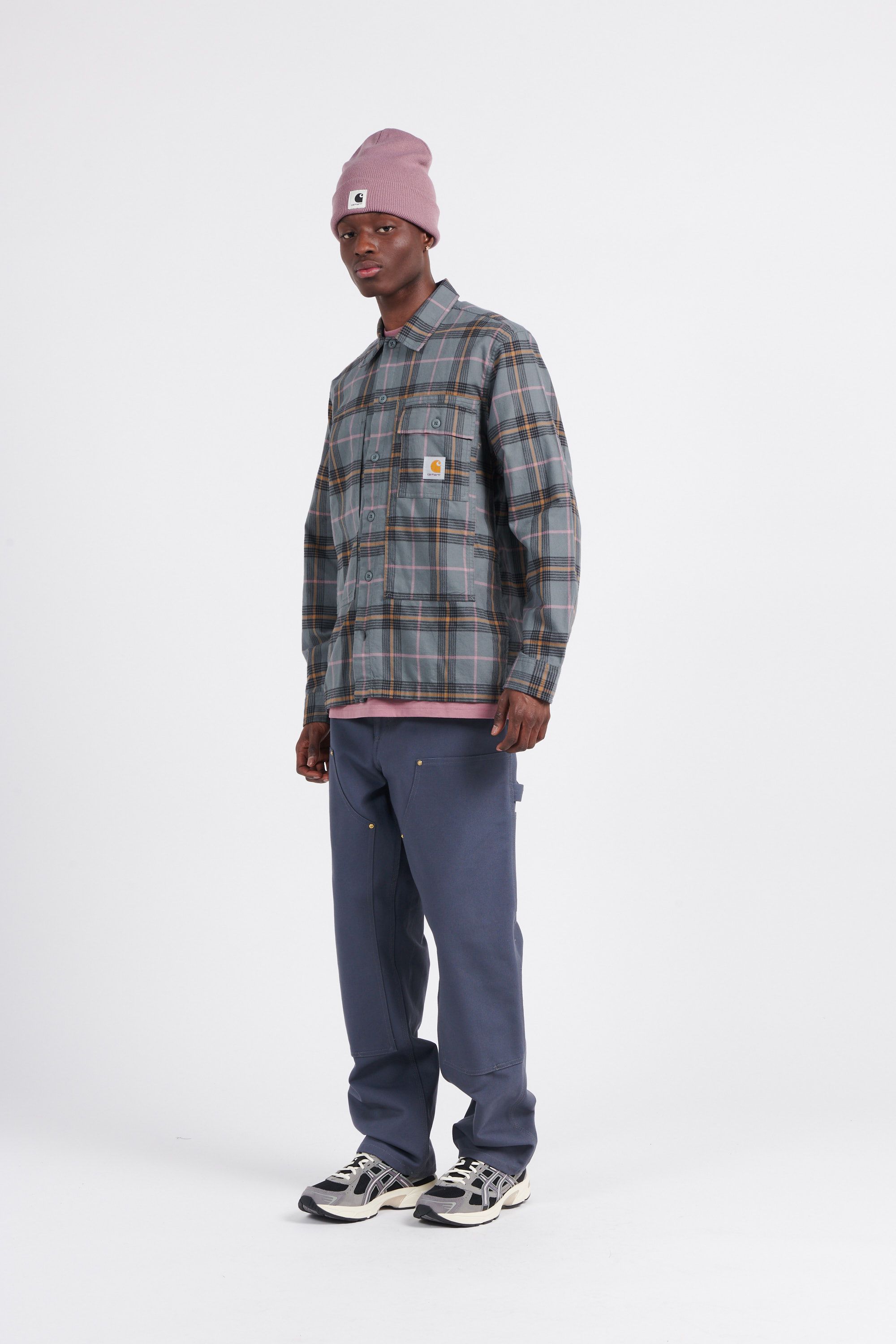 CARHARTT WIP Chemise L/S Hadley Shirt Gris