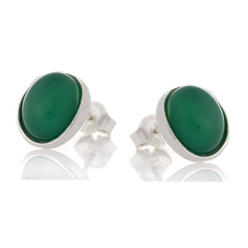 BOUCLES D'OREILLES AGATE ARGENT
