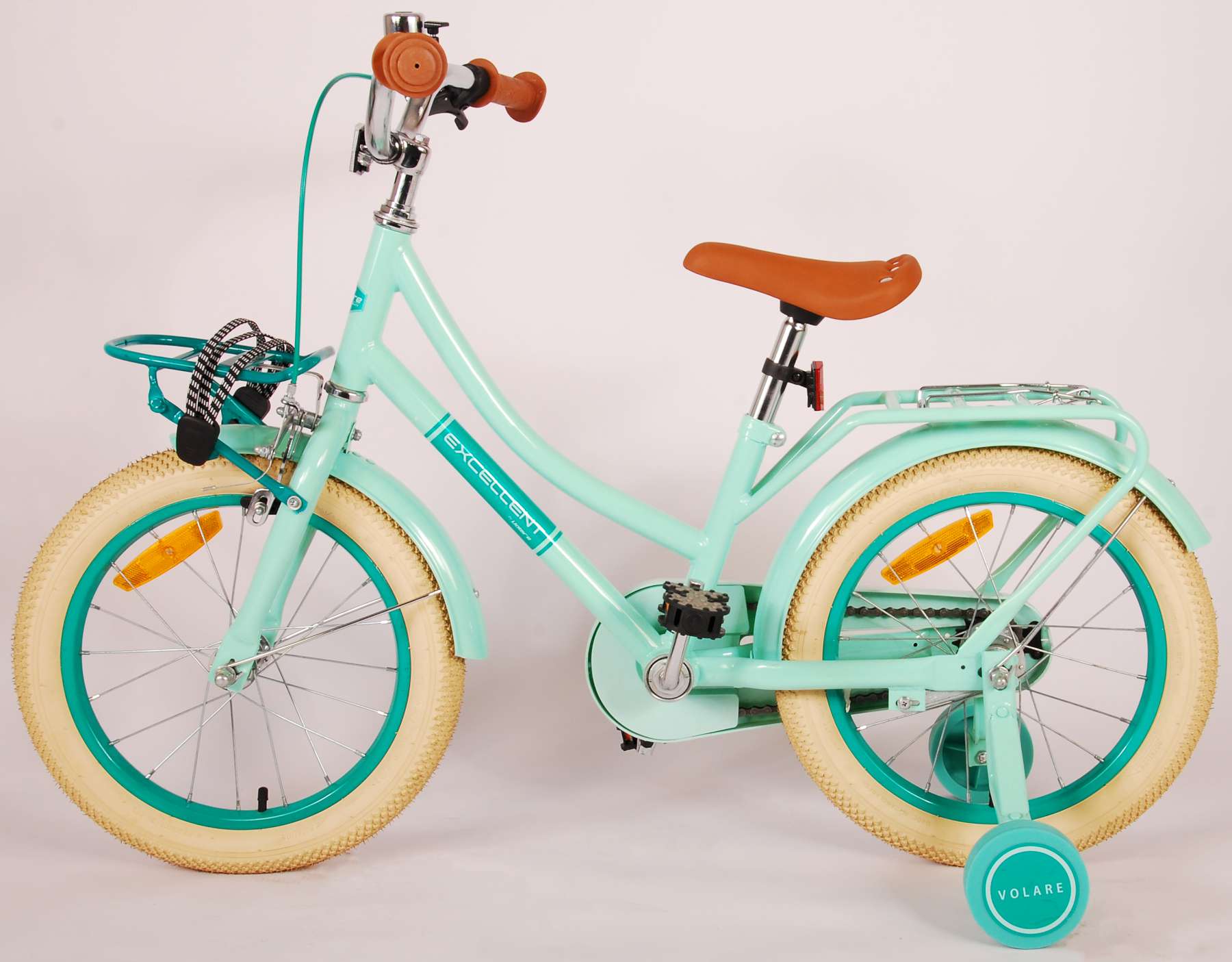 TPFSports Excellent Kinderfahrrad - Mädchen - 16 Zoll - Rücktritt + Handbremse - Grün