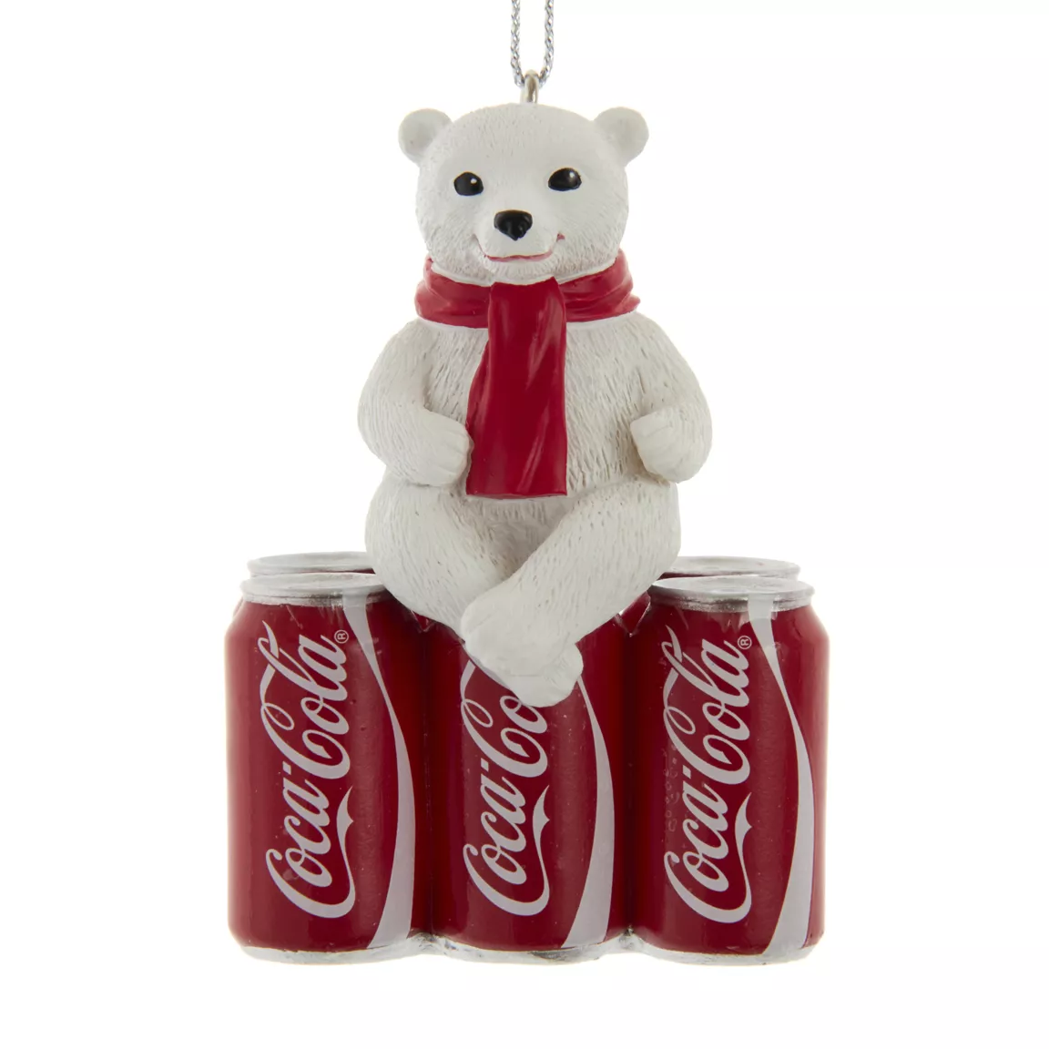 Suspension de Noël (H7 cm) Ourson et pack Coca-Cola