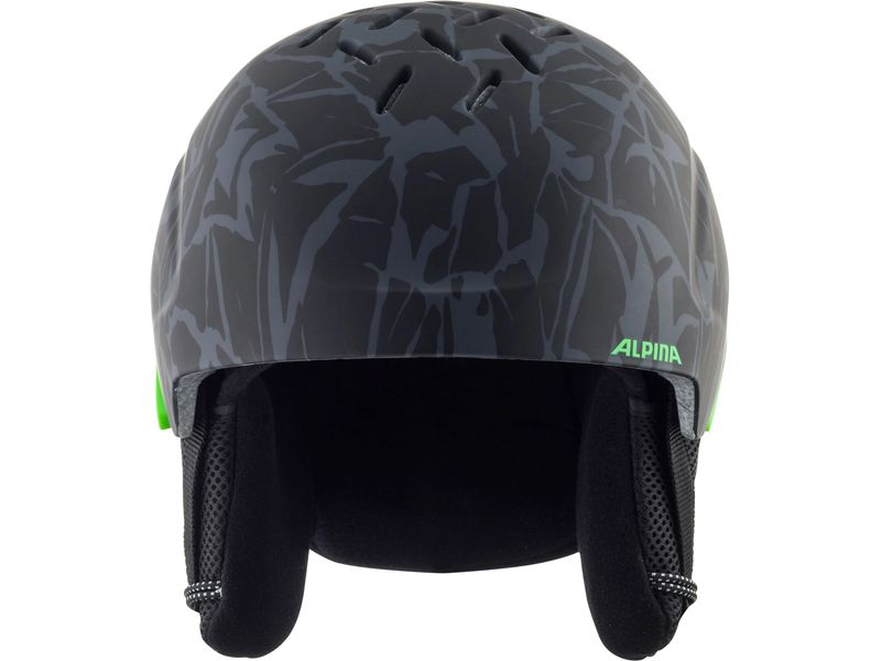 alpina Helm Pizi Black/Green Camo Matt Skihelm für Kinder