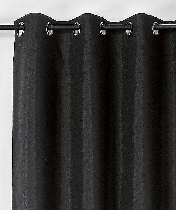 Rideau en polyester Linder L.135 x H.240 cm noir charbon