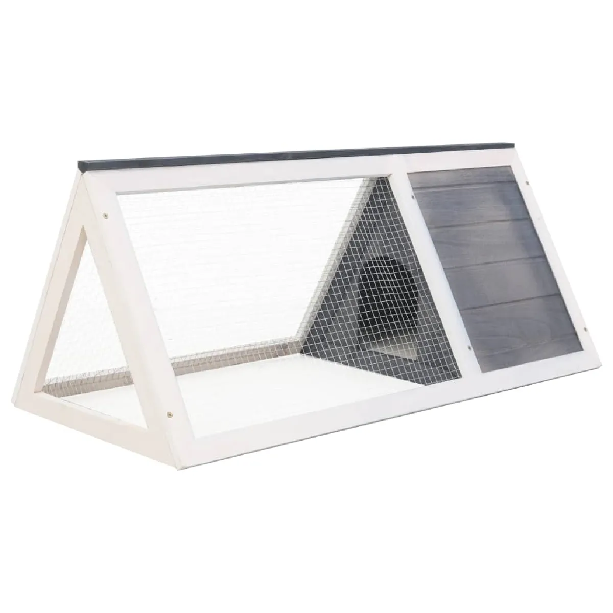 vidaXL Clapier Gris - Bois 98x50x41 cm
