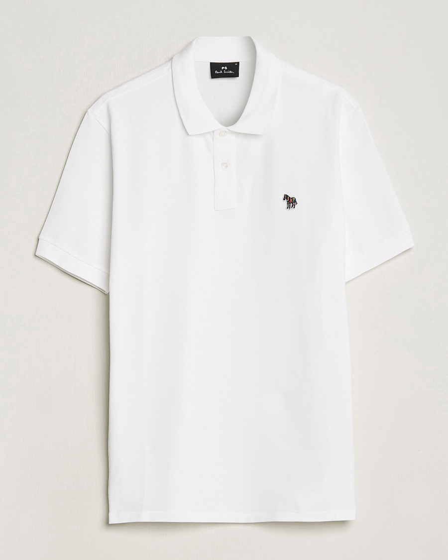 PS Paul Smith Regular Fit Zebra Polo White