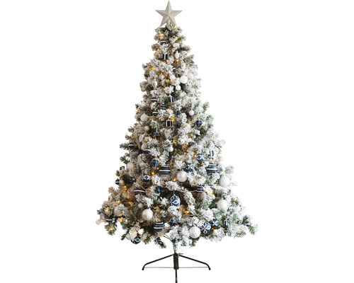 Kunstkerstboom, dennenboom Lafiora Colorado, H 180 cm, groen en wit, inclusief boomversiering