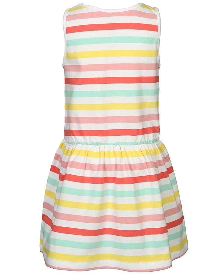 Träger-Kleid SMALL HEART MULTI gestreift in bunt