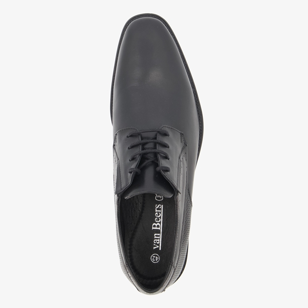Van Beers leren heren veterschoenen zwart