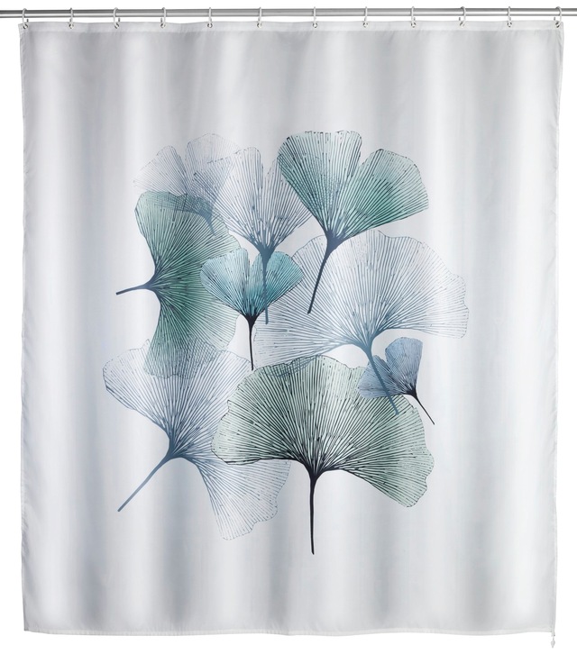 WENKO Duschvorhang »Ginko« Breite 180 cm Höhe 200 cm, Textil (Polyester)