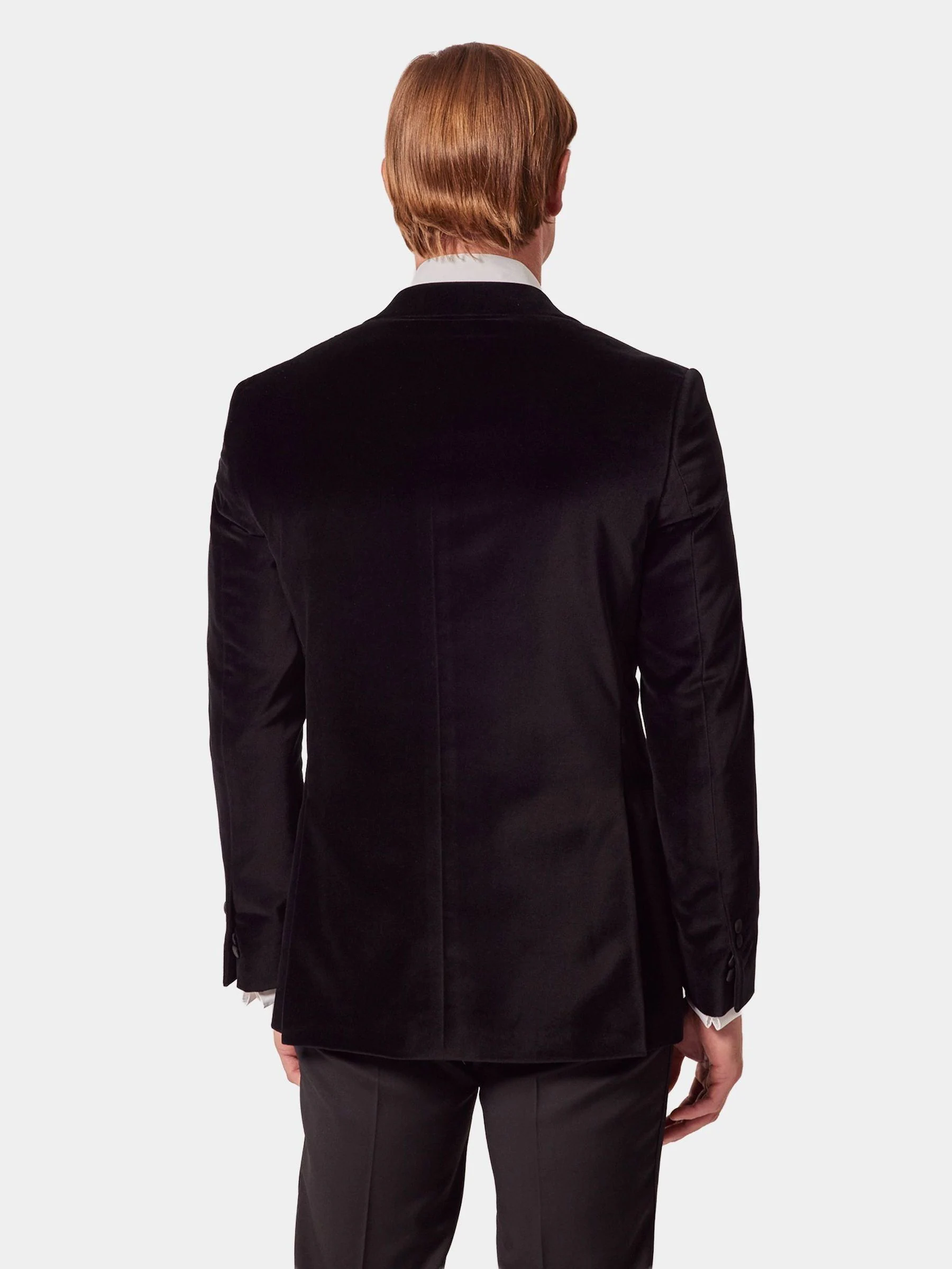 Hawes & Curtis Plain Velvet Black Jacket