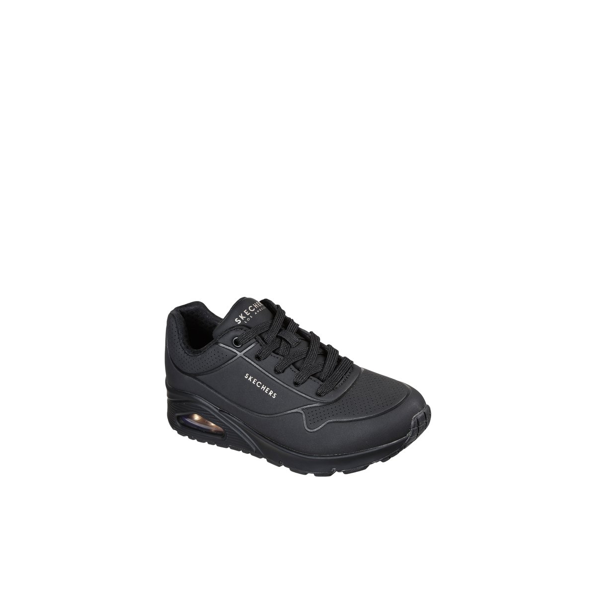 2X les points-Uno_soa-l-Baskets - Talon plat - Noir