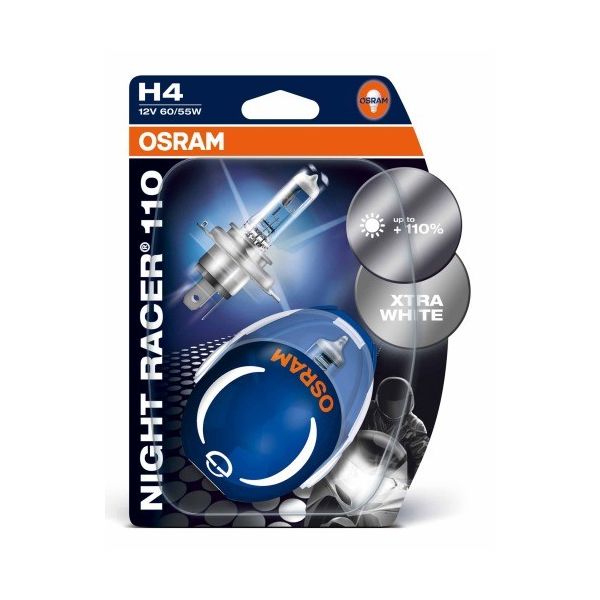 Osram 2x Lâmpadas Night Racer 110 60/55W 12V H4 - 64193NR1-02B
