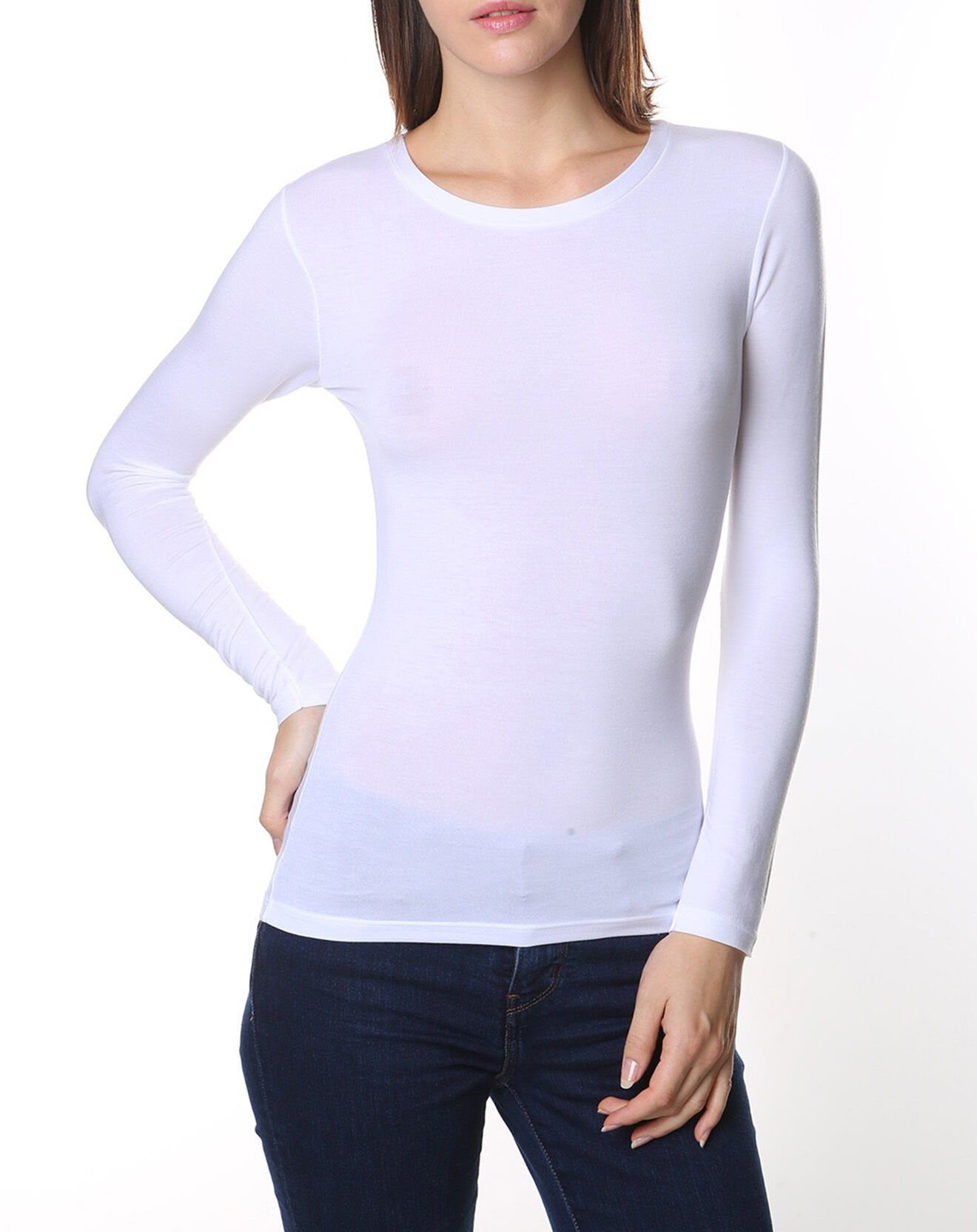 Mare T-Shirt manches longues Micromodal blanc
