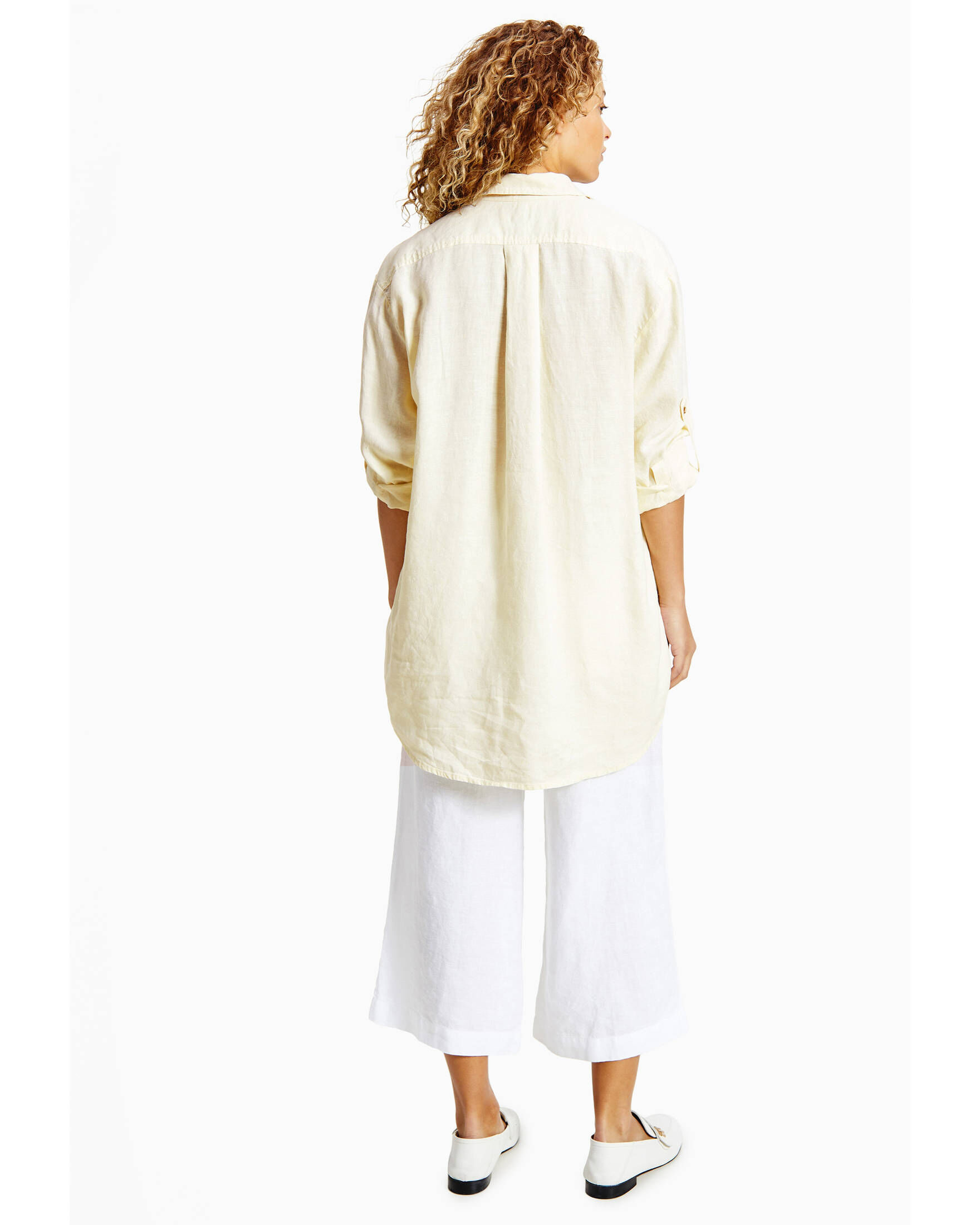 Tommy Hilfiger| Damen Bluse LINEN N RELAXED LONG SHIRT LS