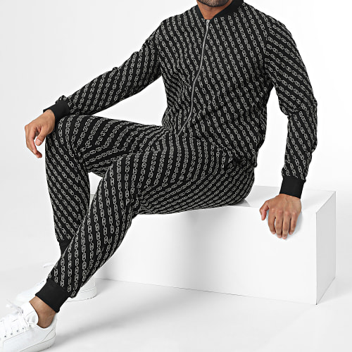 Ensemble Veste Zippée Et Pantalon Jogging Noir