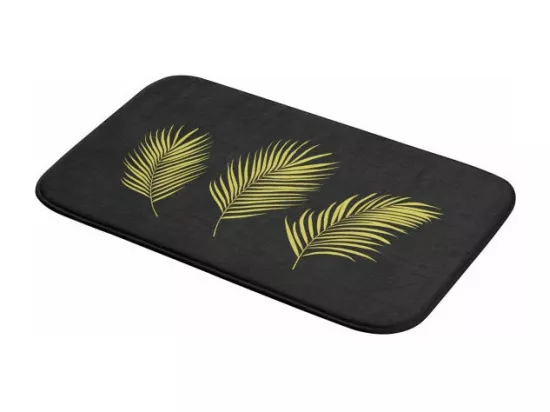 Tapis de Bain 45 x 75 cm Orbella Noir - Microfibre Imprimée