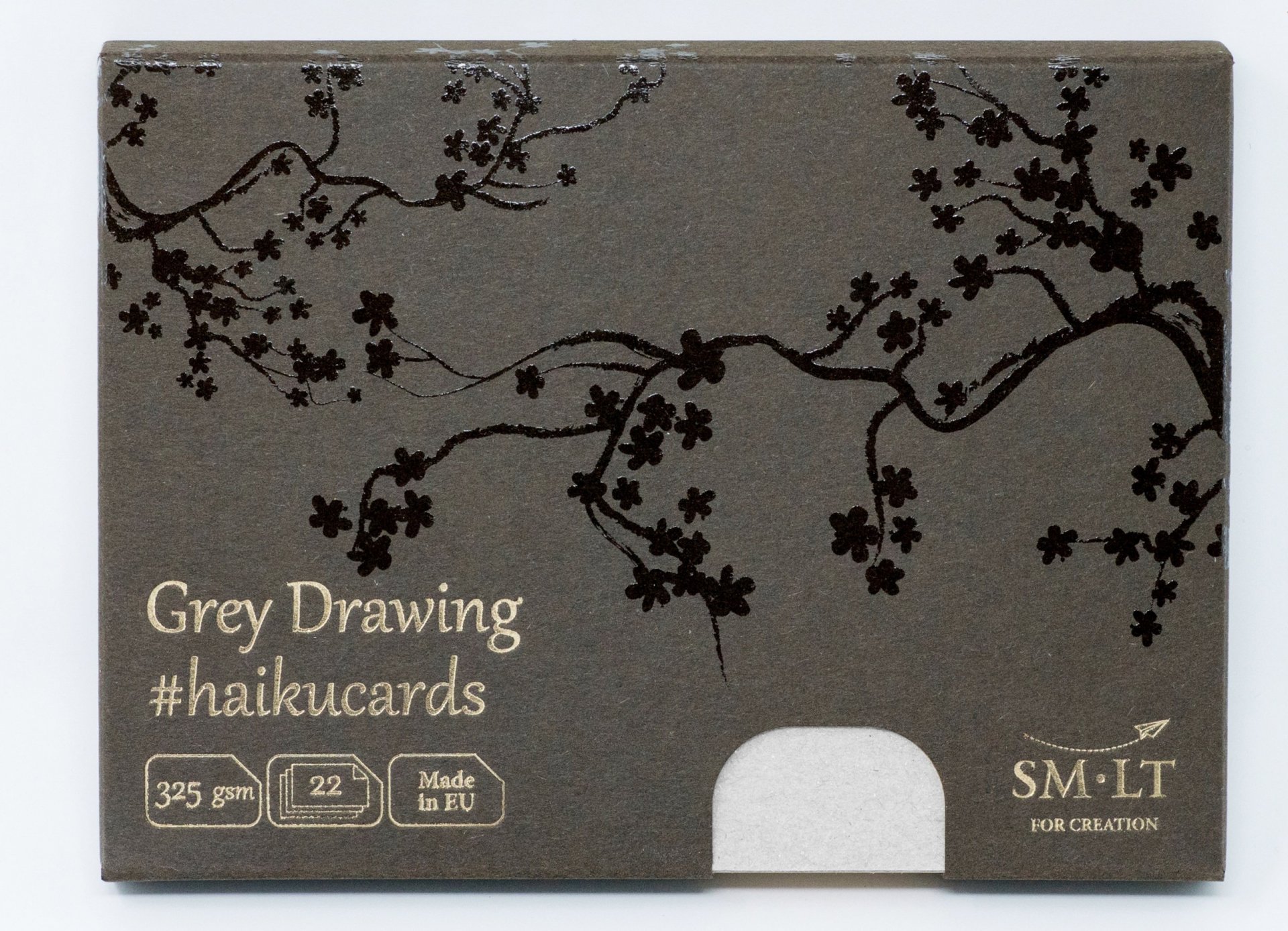 Blankokarten Haikucards grau, 325 g/m², Set