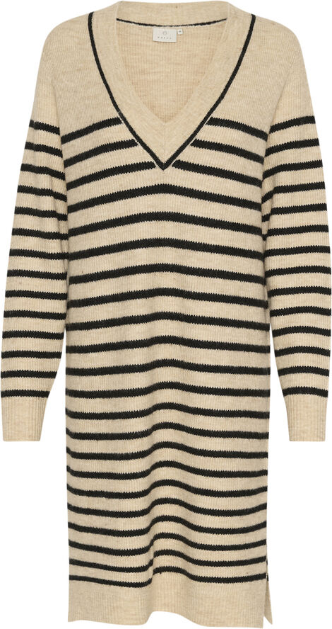 Kaffe KAjuno Knit Dress Feather gray mel/ black stripe