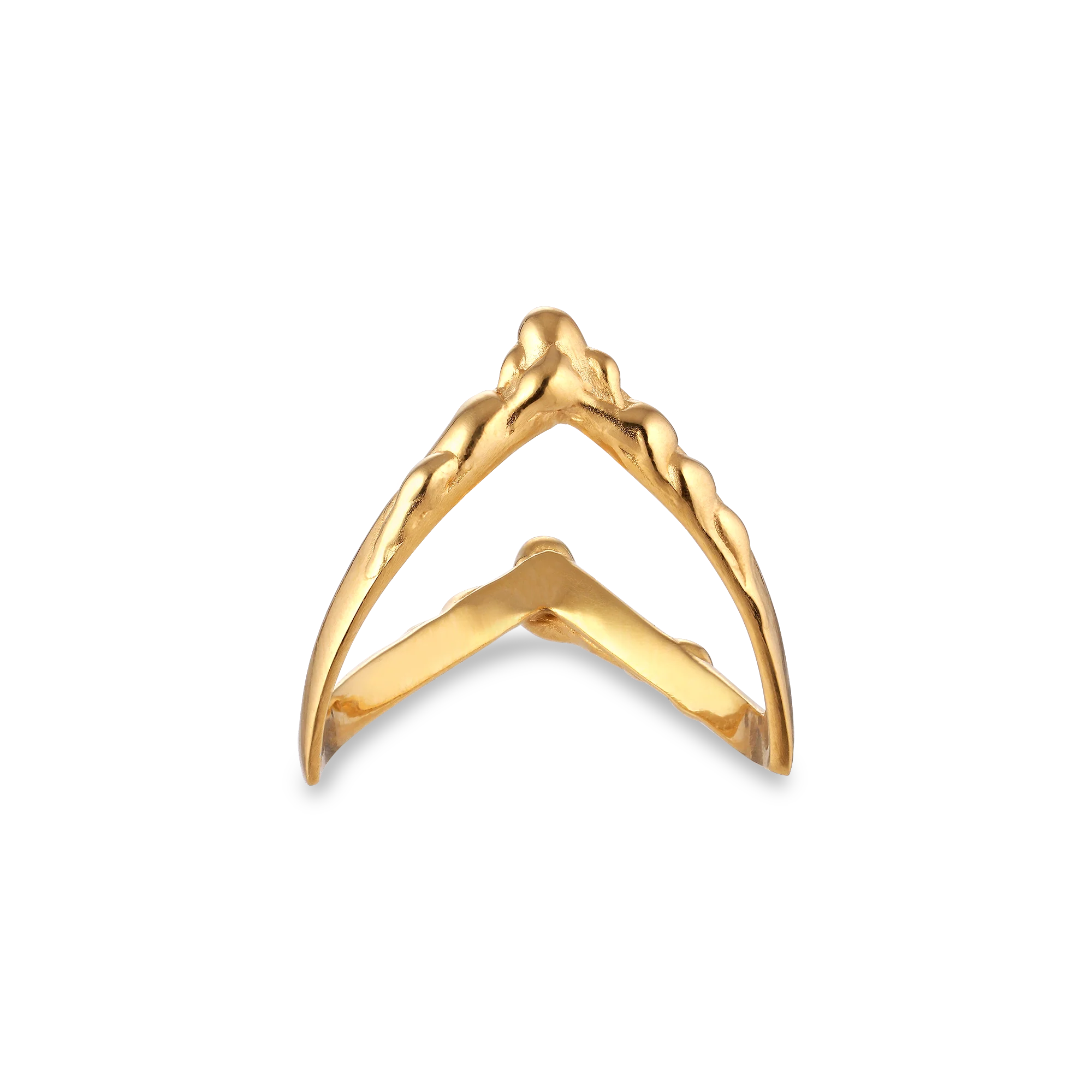 Jane Kønig  Drippy V-ring - forgyldt