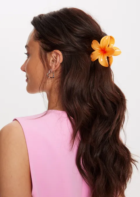 Haarclip bloem oranje (ORA)