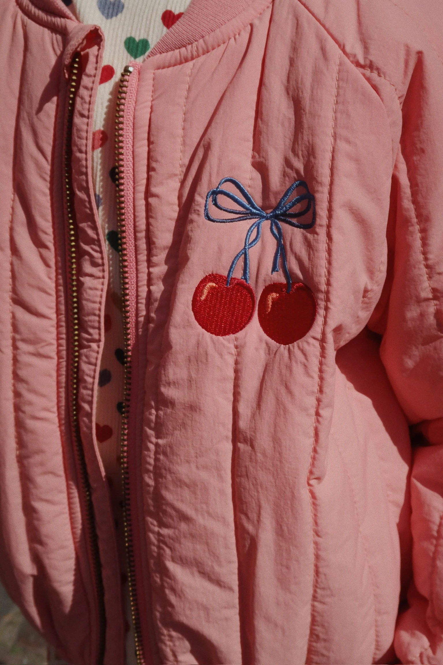 juno bomberjakke - strawberry ice - 12M