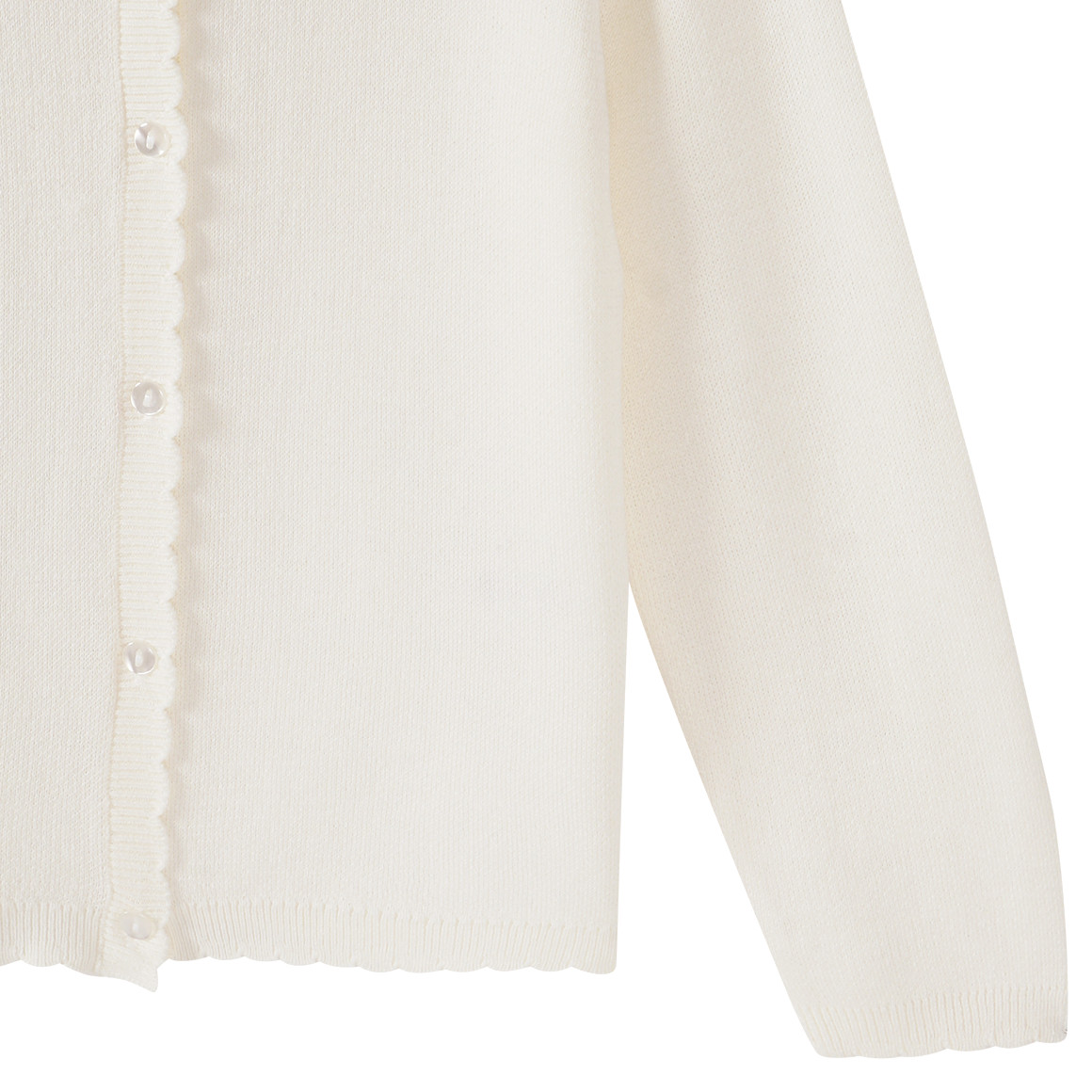 Topolino Mädchen Cardigan mit Knopfleiste cremeweiss