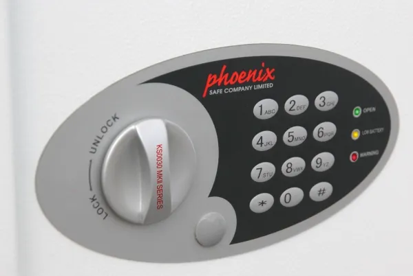 Phoenix Safe Co. KS0033E MKII, Hvid, 430 x 130 x 660 mm