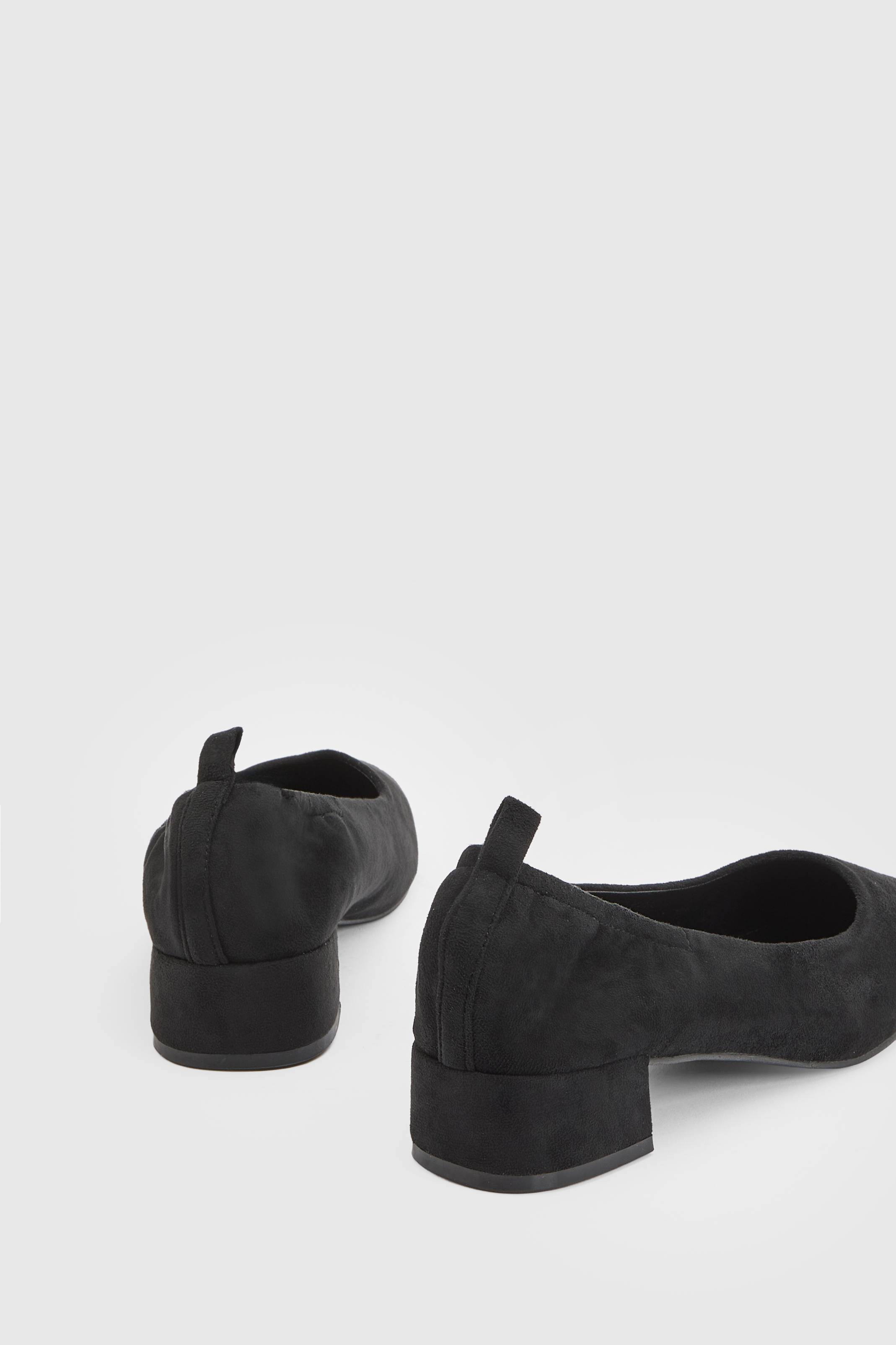 Wallis Ballerines Layla À Talon Bloc Bas En Synthétique Avec Dos Élastiqué