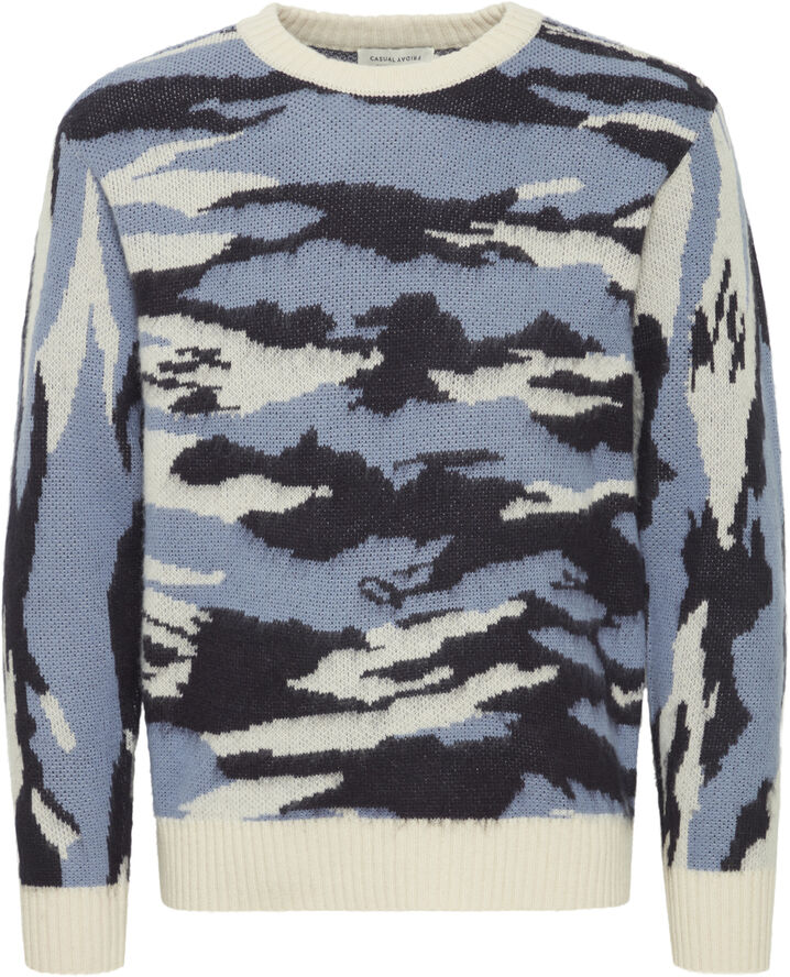 Casual Friday CFKLAES camo knit Dark navy