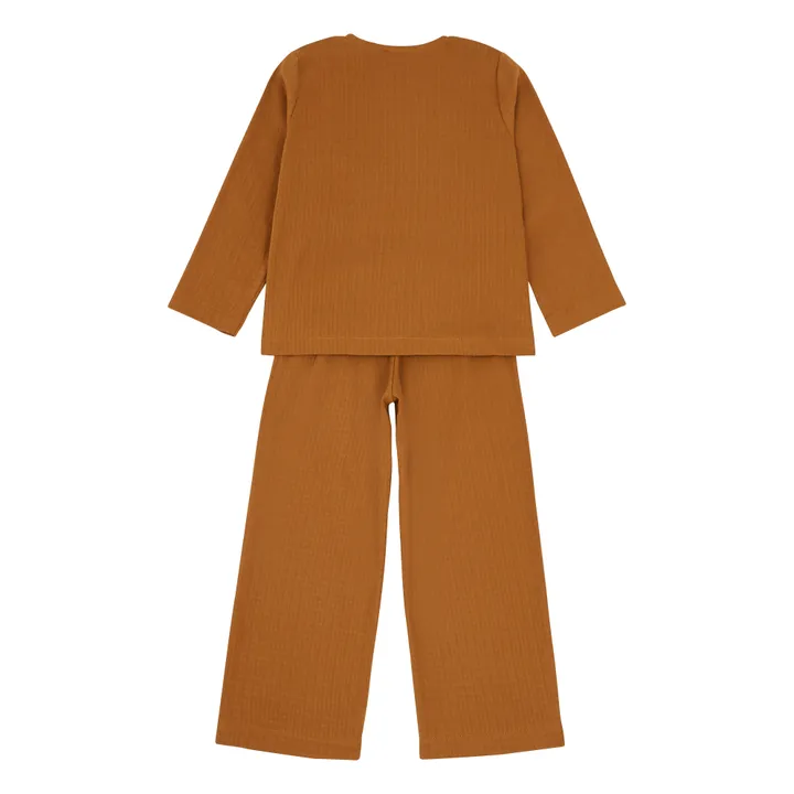 Risu Risu Pyjama Coton Bio Lao | Abricot
