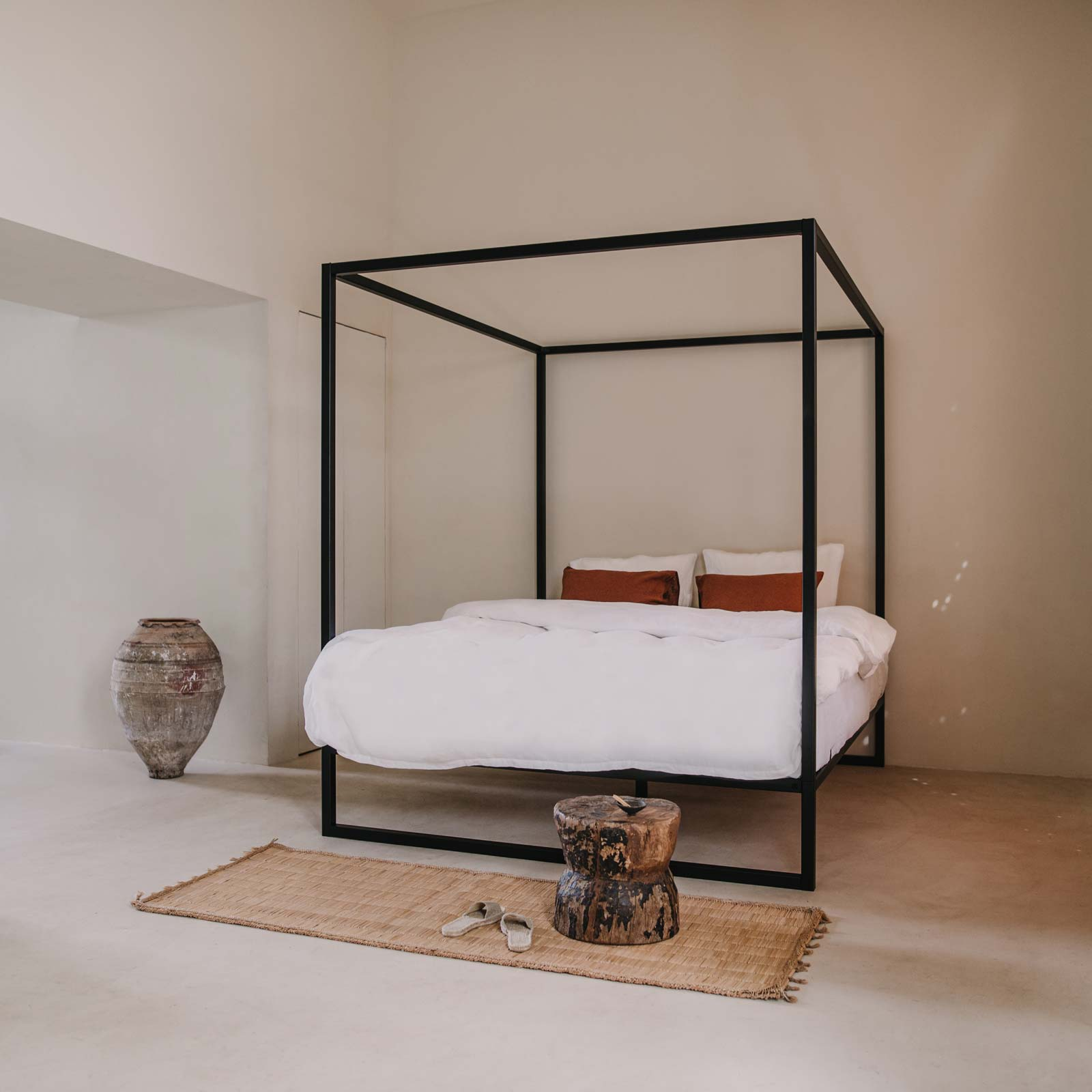 Hemelbed bedframe °02 | Zwart 160 x 200 cm