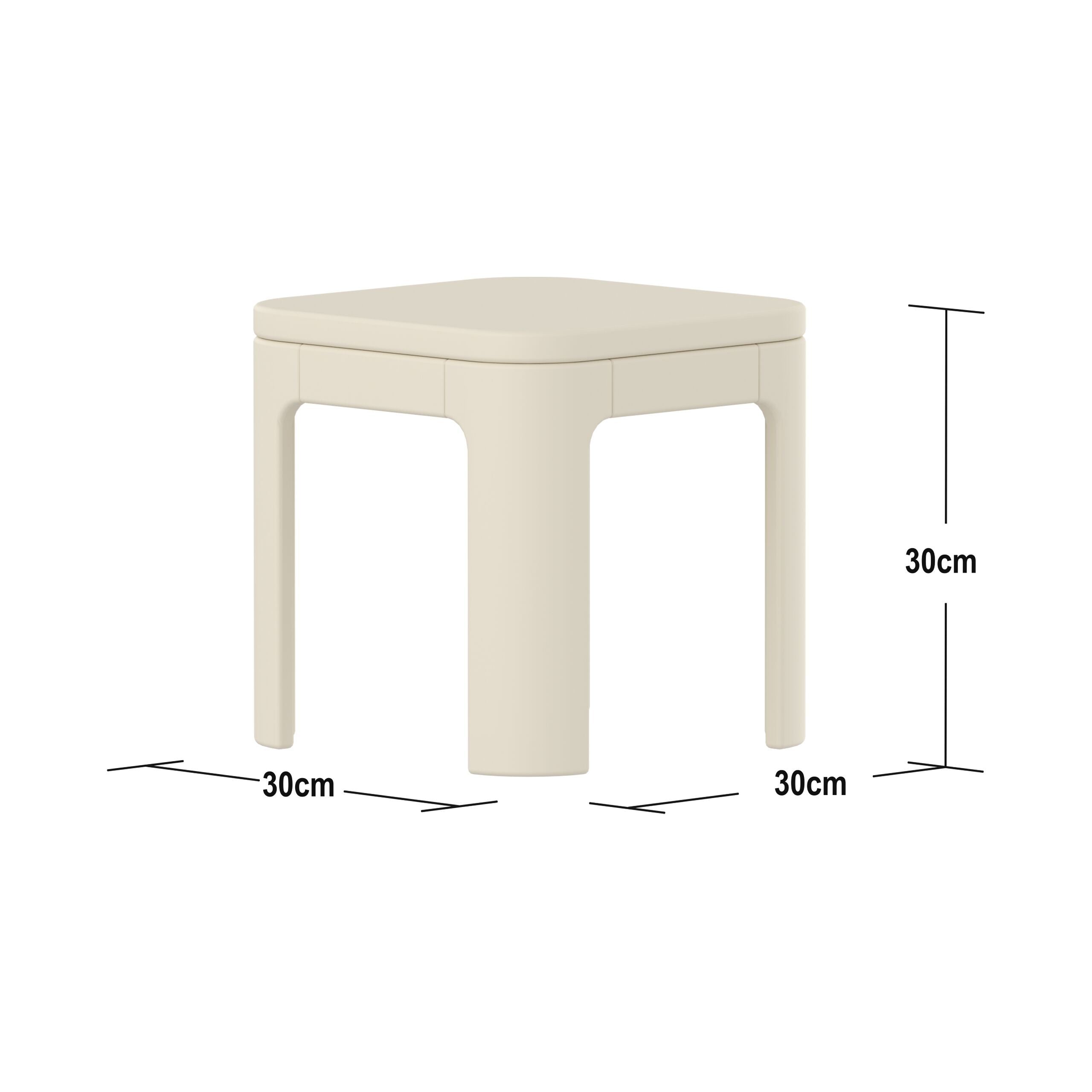 NOVA Kinderhocker cream - Creme / H: 30.0 cm
