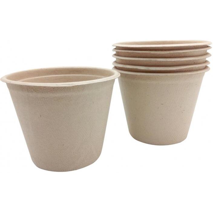 Lot de pots en cellulose culture club 100% organique   et recyclable contenance      425ml 10 unites
