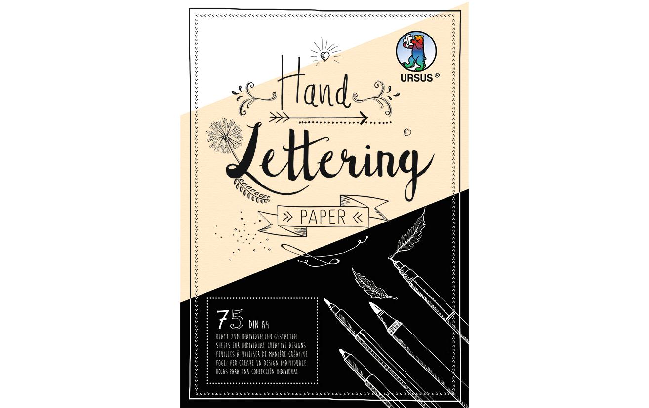 Zeichenblock Handlettering A4, 210 g/m², 75 BlattSpezielles Handlettering Papier im Color-Mix