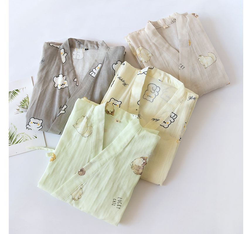 MelMount - Bijpassende pyjamajas met print voor koppels (verschillende ontwerpen)