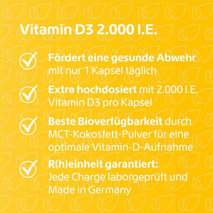 Vitamin D3 2.000 I.E. Kapseln, 120 St