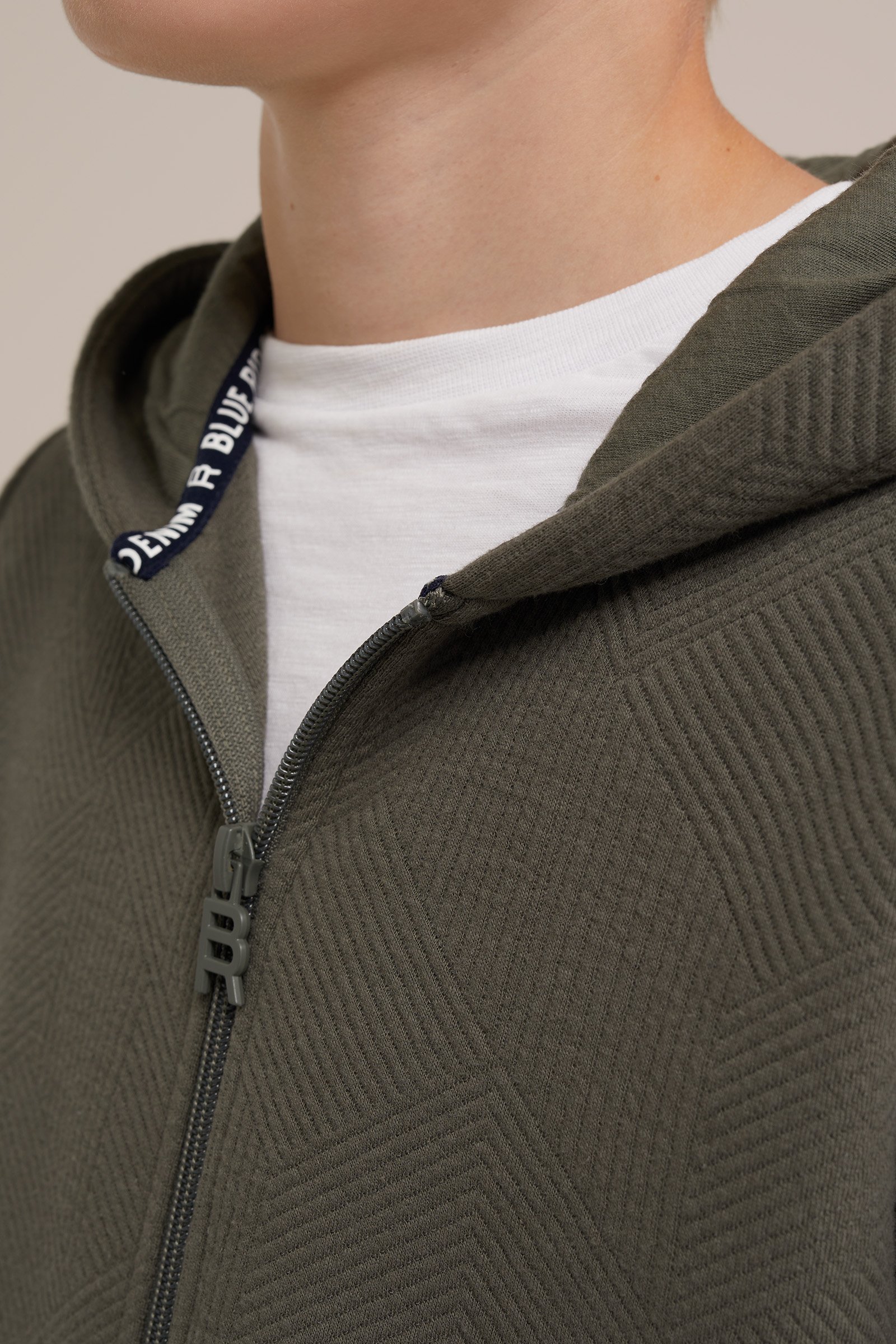 Jongens vest met structuur Blue Ridge Legergroen