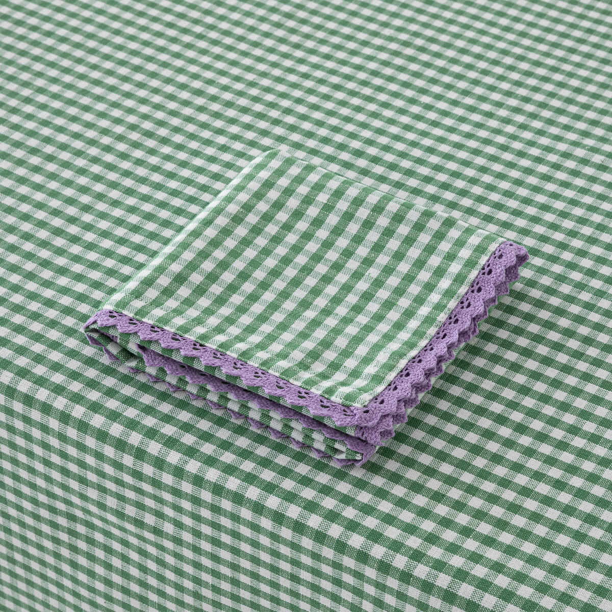 LA REDOUTE INTERIEURS<br>Toalha de mesa com estampa vichy, tingida em algodão/linho tecido Trattoria