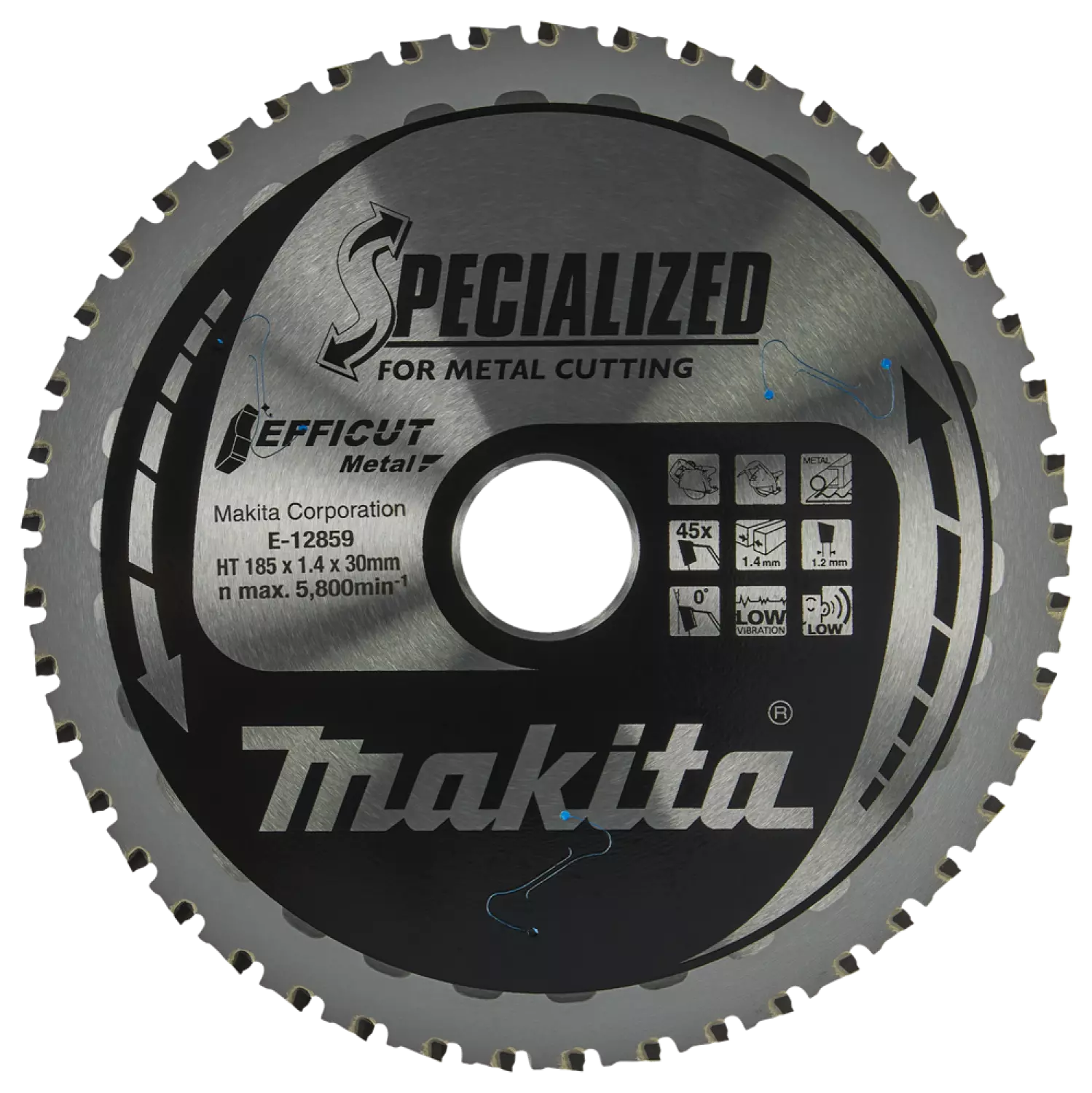 Makita E-12859 Efficut Cirkelzaagblad Staal - 185x30x1,4mm 45T