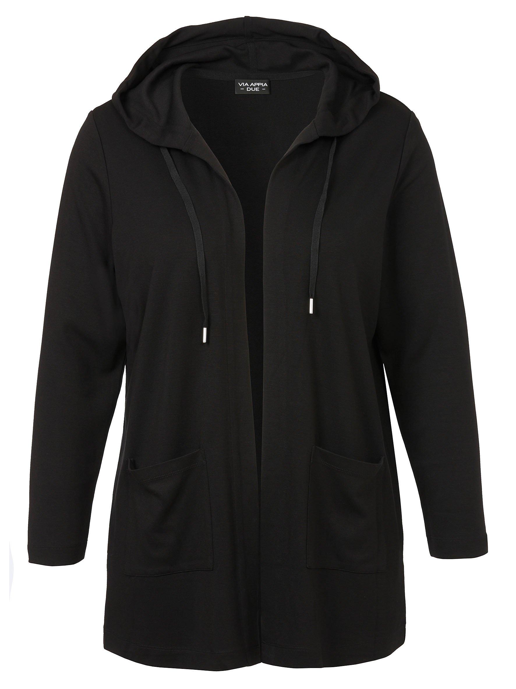 Kapuzensweatjacke in verschlussloser Form