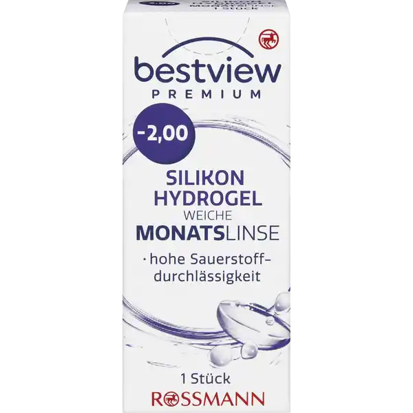 Premium weiche Monatslinse Silikon Hydrogel -2.00