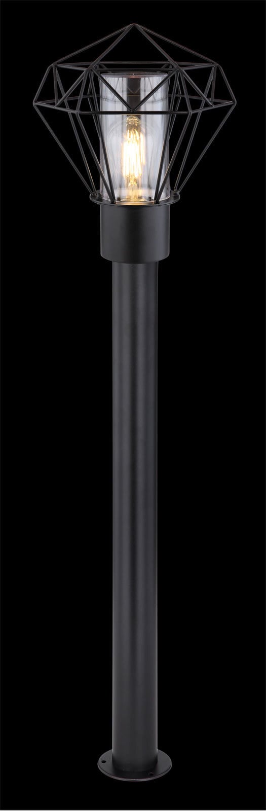 HORACE Außenleuchte schwarz 31357, B/H/T: 22,5 x 100 x 25,5 cm, Metall, Kunststoff