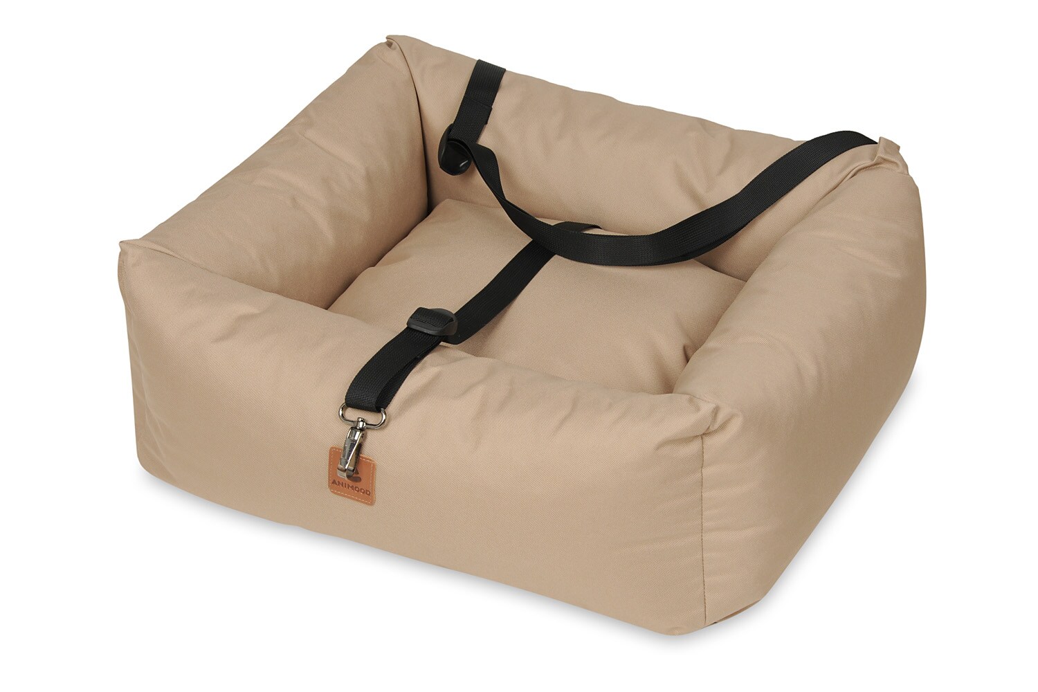 Animood Hundeautositz Julian cappucino S Hundesitz Tierautositz 58x53x20 cm