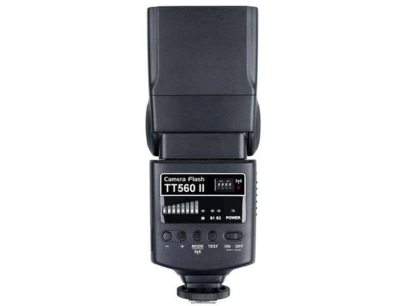 Godox Blitzgerät Speedlite TT560 II Universeller Kamera-Blitz mit Manüll- und Slave-Modus, Funk und schwenkbarem Kopf