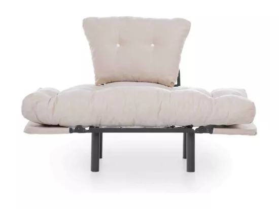 Fauteuil convertible NITTA en plusieurs couleurs - Couleur: Crème