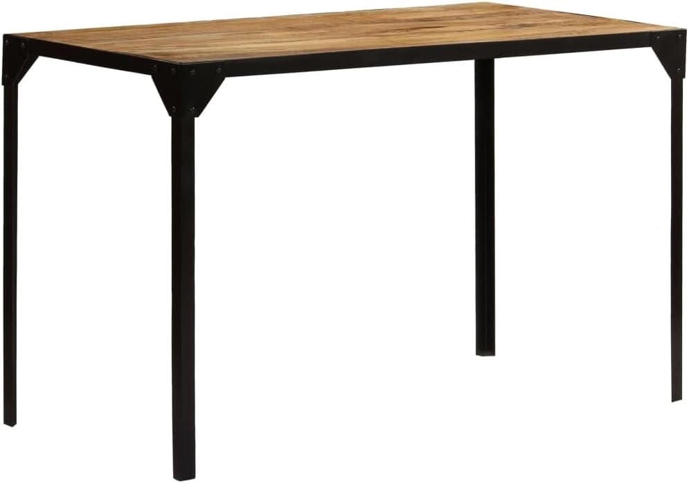 Outdoor-Möbel-Esstisch Massiv Rough Mange Holz und Stahl 120 cm-Möbel