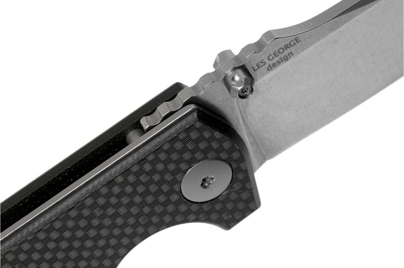 Spartan Blades Astor SFBL8CF Carbonfiber zakmes, Les George design
