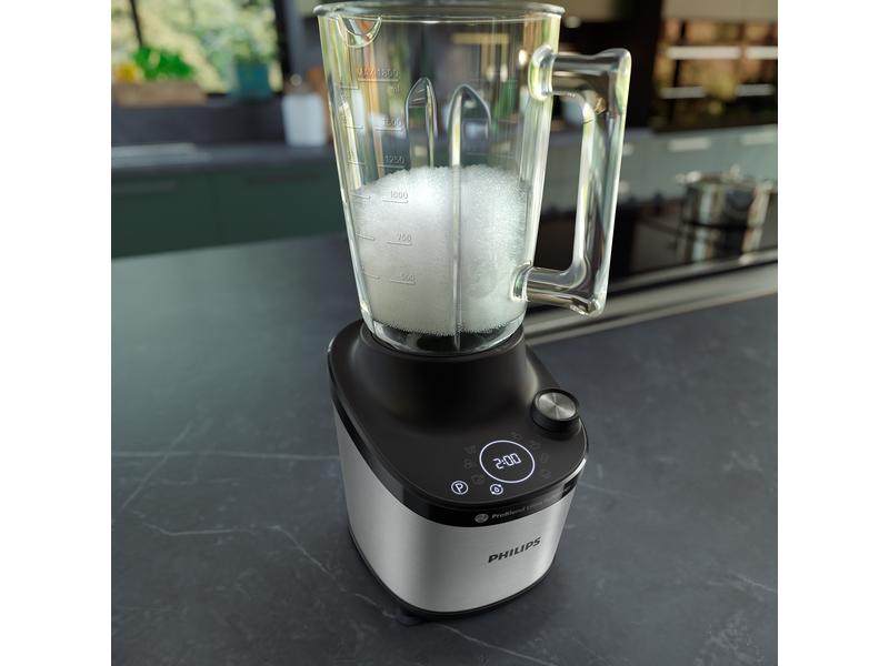 Philips Standmixer HR3760/12 7000 Series Edelstahl/Schwarz Hochleistungsmixer mit ProBlend Ultra Technologie